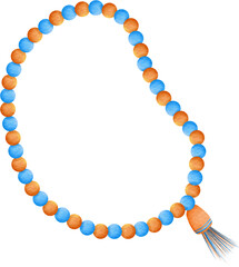 watercolor arabic prayer beads