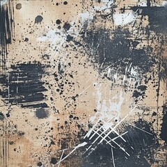 Abstract Art Background with Brush Strokes and Splatters for Graphic Design