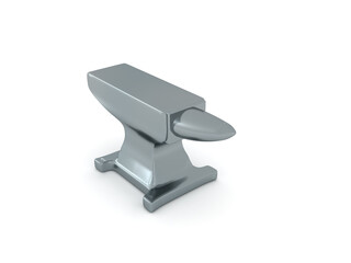 3D Rendering of a grey anvil
