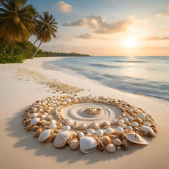 Seashell Spiral Ritual on Tropical Island – 4K Coastal Ceremony