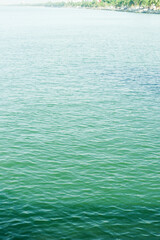 Empty beach and city on the beach,blue sea and view of nice tropical in summer time and sunny.
