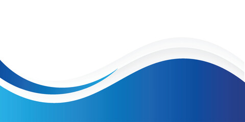 Abstract blue wavy and white business style background. Vector illustration