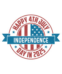 Vintage 4th of July T-Shirt Design – Bold Patriotic Text Style