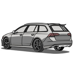 Fototapeta premium black sports car