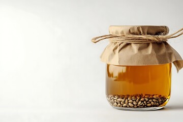 Organic Hemp Seed Oil in Glass Jar