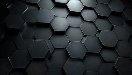 Dark Hexagon Pattern Background Texture (1)