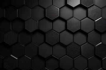 Dark Hexagon Pattern Background Texture