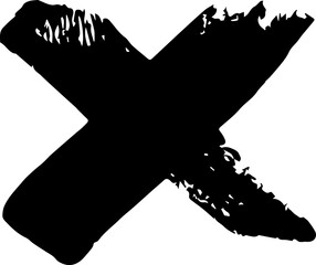 X draw paint. X black mark set. highly detailed and different crosses. Hand drawn crossed brush...