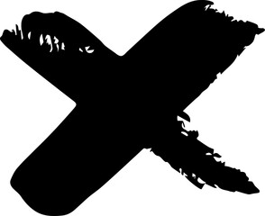 X draw paint. X black mark set. highly detailed and different crosses. Hand drawn crossed brush strokes. Cross sign graphic symbol.  JPG. PNG. SVG.