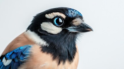 A jay fixing its gaze just sideways