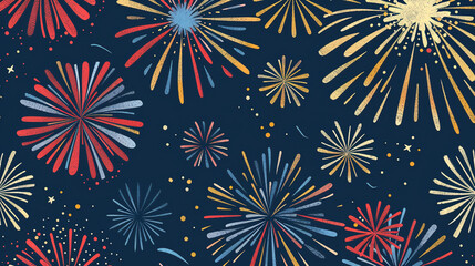 夏の夜を彩る花火模様