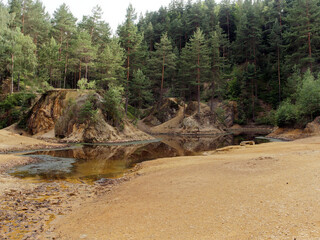 Purple Lakelet, Colourful lakelets (Polish: Purpurowe Jeziorko, Kolorowe Jeziorka) in Rudawy Janowickie, Poland © AFilipczuk