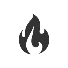 Naklejka premium Black fire flames vector icon
