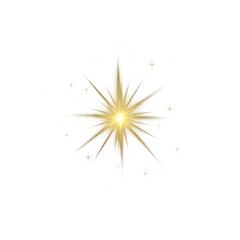 Obraz premium Isolated transparent png of Golden gleam