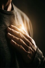 Emotional connection studio setting portrait photography dimly lit environment close-up view heartfelt concept