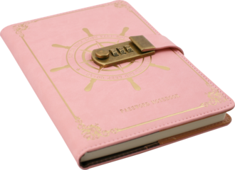 Password Lock Notebook on Transparent Background