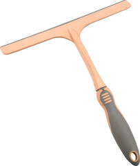Handheld window wiper, bathroom wiper on transparent background