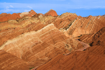 Zhangye Colorful Danxia Landscape, China