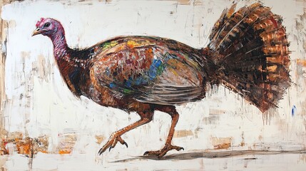 A turkey captured while walking