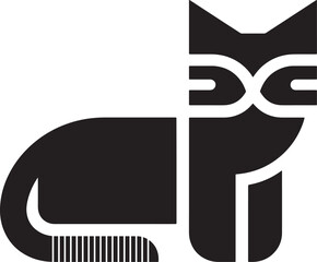 Cute Cat Icon Vector for Pet and Animal cartoon, kitty, feline, paws, whiskers Designs.