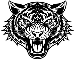 Tiger Head Tattoo Design Collection, Fierce and Bold Vector Illustrations

