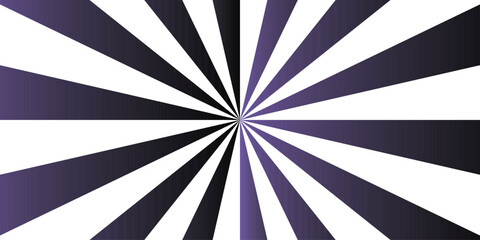 Abstract vivid, radial spiral burst pattern with porple and white curved rays. Dynamic and symmetrical. illustration sunray template Party invitation, carnival circus ticket ray pattern,
