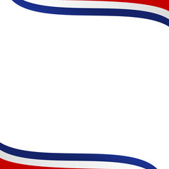 Obraz premium USA Flag Frame Ribbon Corner Border Illustration
