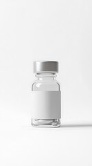 Glass bottle of water on a white background. 3d rendering.