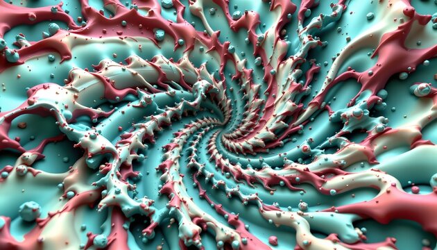 create a vivid, hyper realistic abstract fractal design with mint green accents, the fractal pattern should be infinitely plex and self similar, set against a bright dawn lighting from the side.