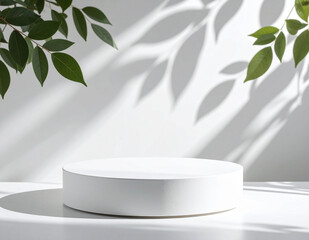 white cosmetic cream on green background