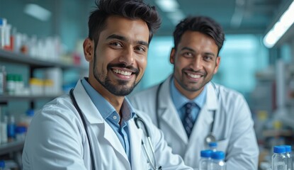 group of indian medical school students smiling