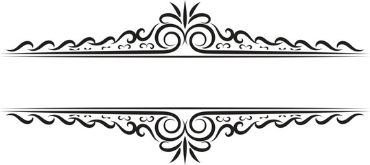 Luxury black Vintage Royal Title Frame Png Transparent Background For Wedding Invitation