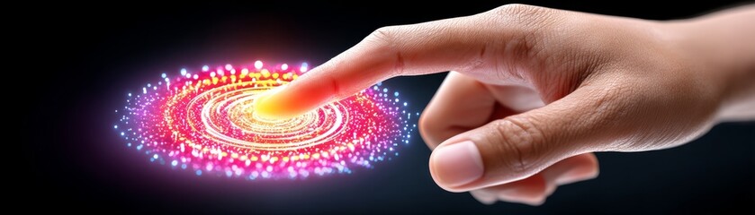 Futuristic ai-driven risk management system interaction virtual space digital art high-tech environment close-up view innovation