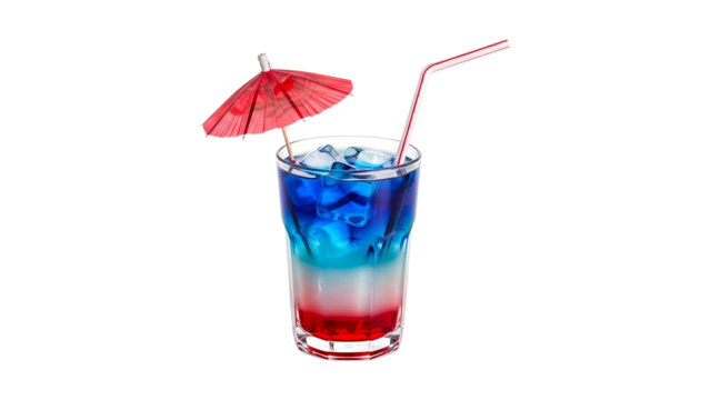 Patriotic Cocktail Recipe Red, White, and Blue Layered Drink