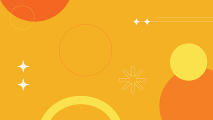 Warm Yellow Graphic Background with Circles