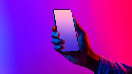 smartphone in hand. Concept of technology.