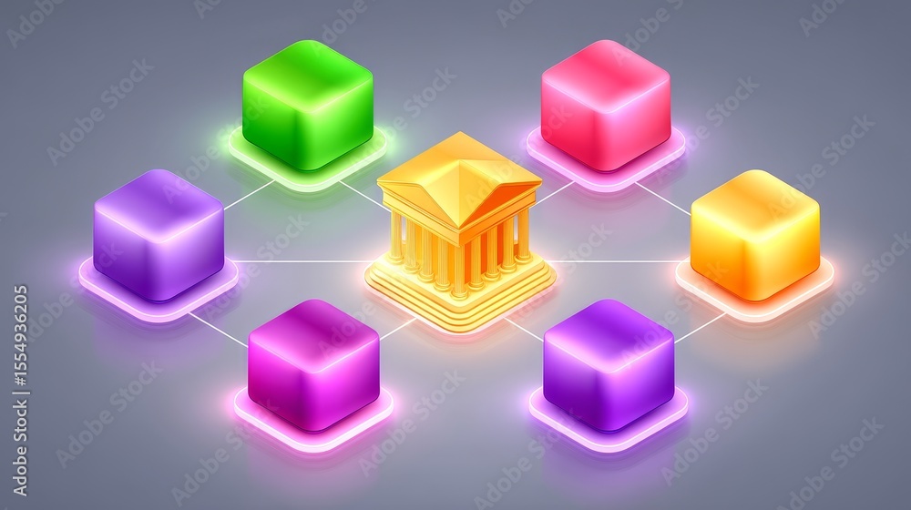 Aufkleber quantum encryption visualization digital space infographic tech environment abstract concept