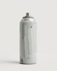 Textured Cement Aerosol Can with Metallic Cap in Studio Lighting
