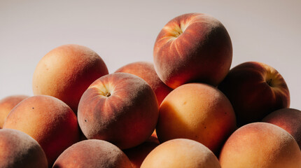 Fruits apricots, peaches, natural background, blur, selective focus.