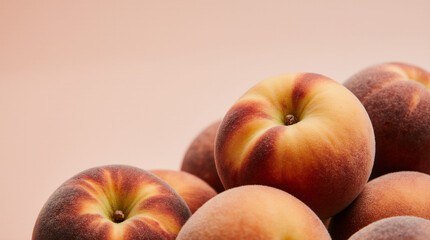 Fruits apricots, peaches, natural background, blur, selective focus.