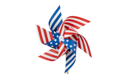 Patriotic Pinwheel American Flag Wind Spinner Decoration