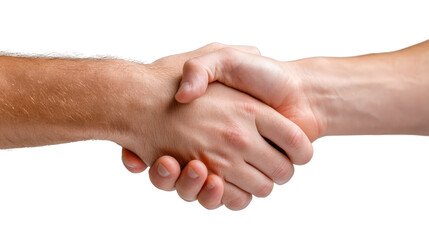 Handshake Deal: A close-up shot of a firm handshake, symbolizing agreement and partnership, set against a clean backdrop. Emphasizing the significance of a deal's closing.