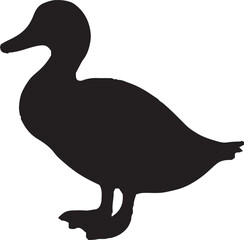a set of duck silhouette.