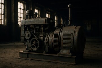old rusty metal press