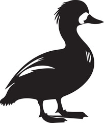 a set of duck silhouette.