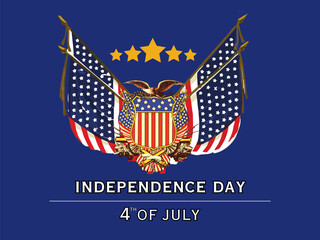 american flag with eagle