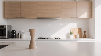 Empty wooden table and room interior decoration background, product montage display, window background.