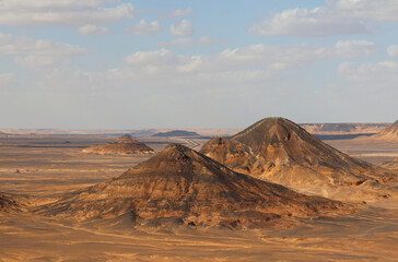 The Martian Landscape of the Black Desert in Egypt