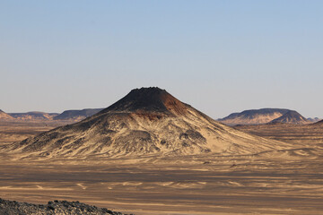 The Martian Landscape of the Black Desert in Egypt