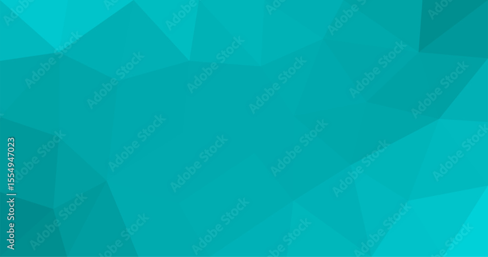 Aufkleber teal abstract triangle background geometric with gradient illustration low polygon design